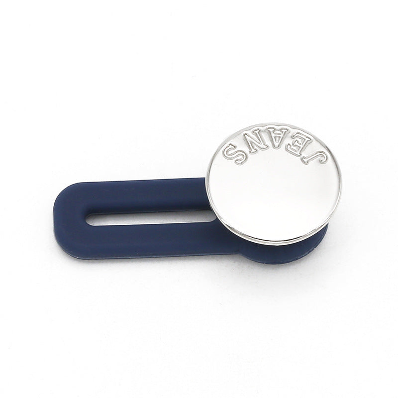 Hot Sale 1.7cm stainless steel Alphabet pentagram pattern Button Utility Women Adjustable nail free waist button-59