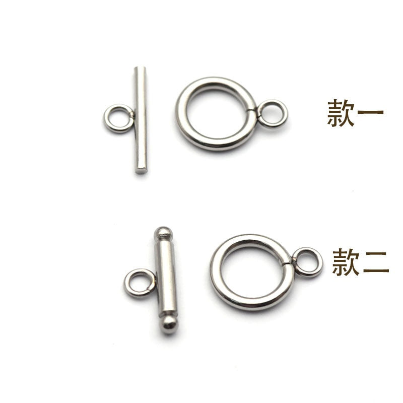 Stainless steel OT buckle finishing necklace bracelet cover buckle Smooth round buckle diy accessories-59