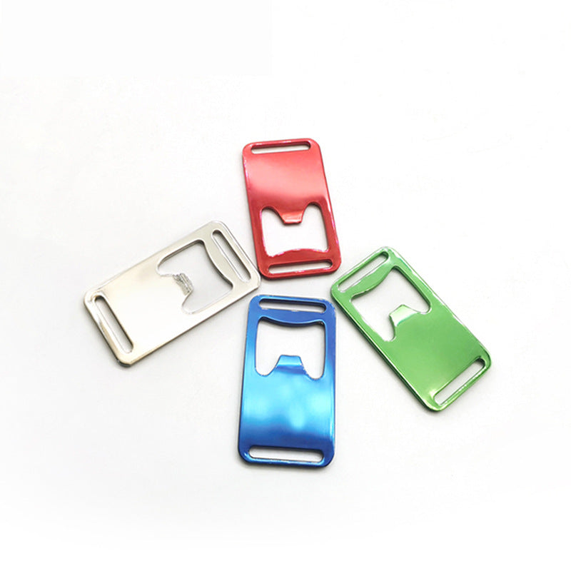 Ribbon Opener Stainless Steel Card Bottle Opener Outdoor Backpack Webbing Buckle lanyard bottle opener travel bag accessories-59