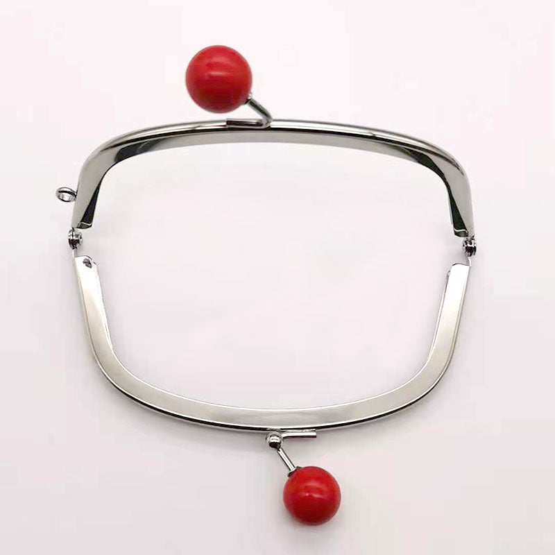 2 1/4 Inches Colorful Bobble Coin Shiny Silver Metal Purse Frame-102