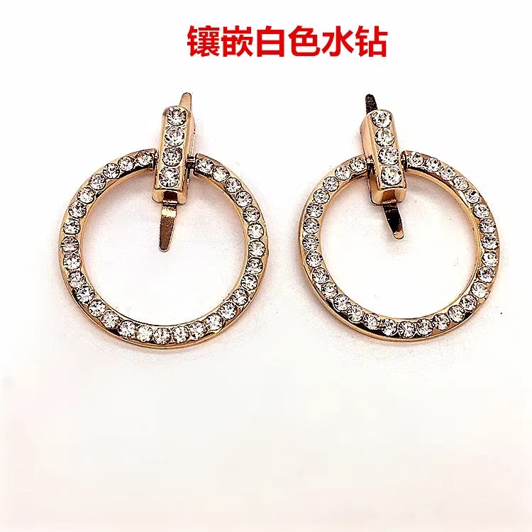 High Quality Female Sandals Metal Chain Buckle Can Be Customized Metal Shoe Buckle Gold Veneer Shoe Decoration Accessories-97