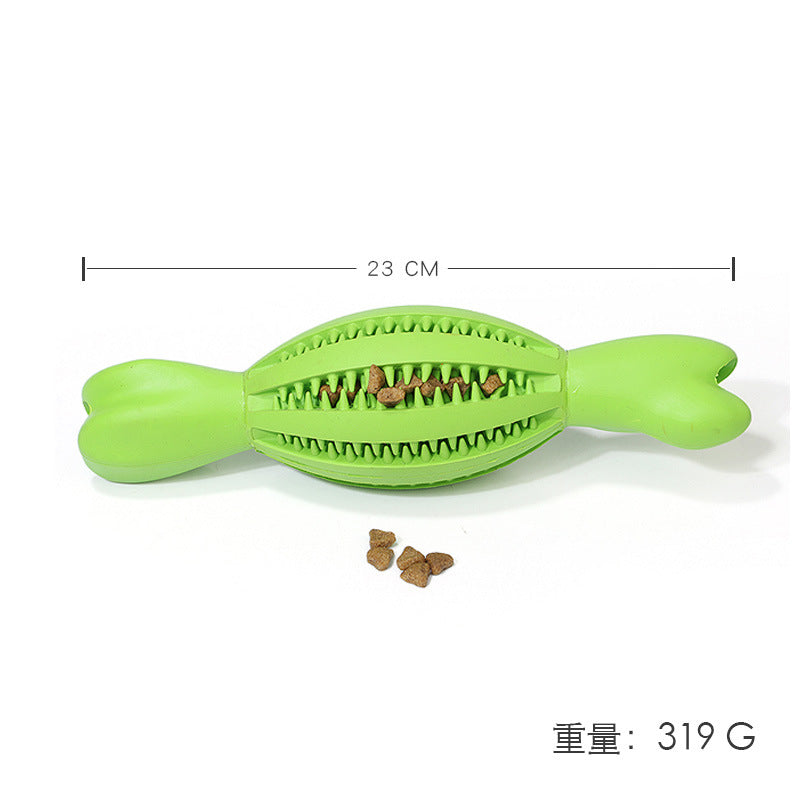 Hot Sale Pet Prodoct Indestructible Durable Chew Dental Natural Rubber Dog Toy Baseball and Rugby Ball With Snack Bone-68