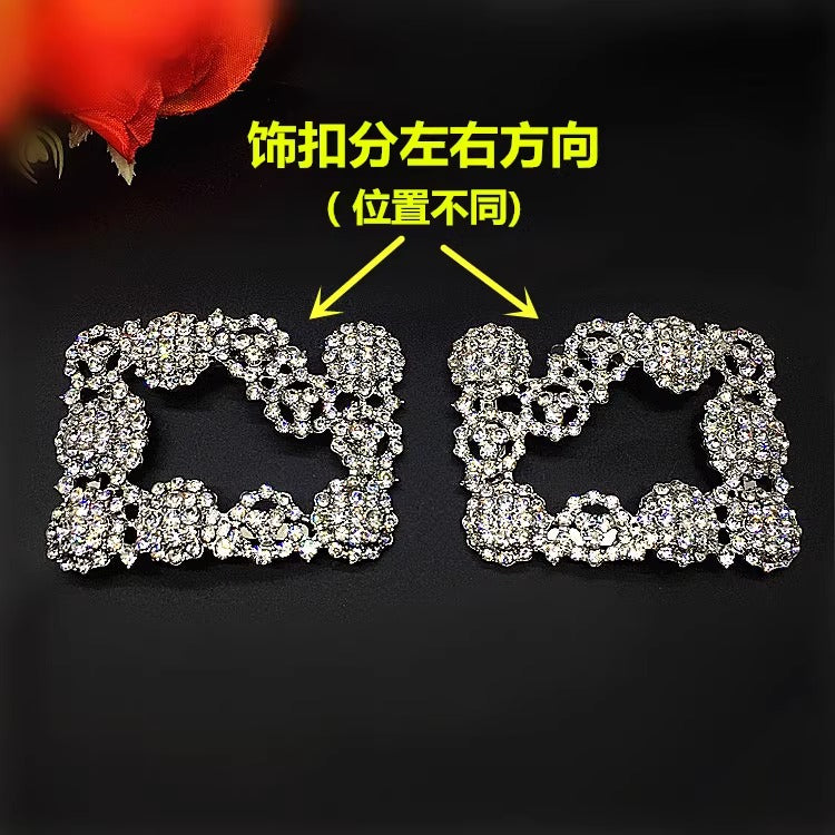 Rhinestone Shoe Clips Ladies High Heel Shoe Ornament With Prong Crystal Shoe Buckle Accessories-89