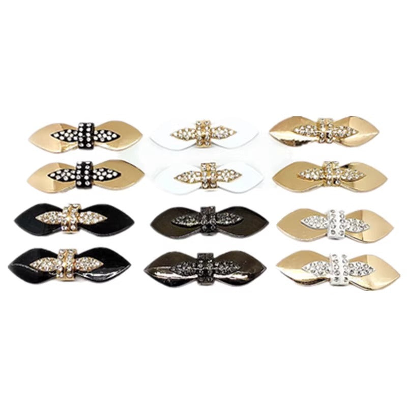 Zinc alloy diamond bow shoe buckle-160