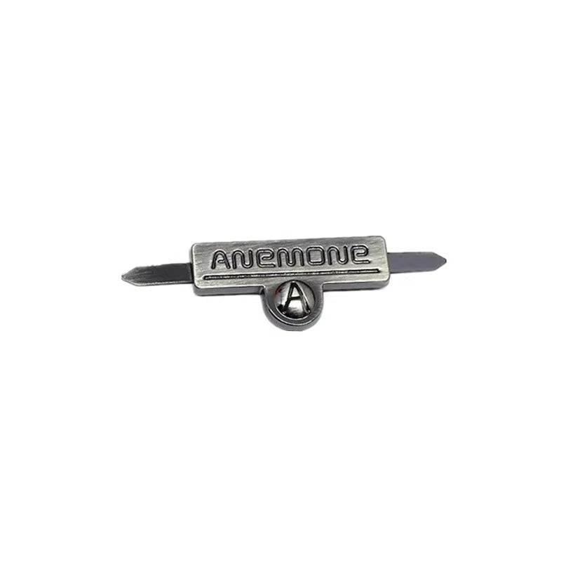 Fashion Garment Metal Name Tags Custom Gunmetal logo Clothing Accessory Metal Sewing Label Plates for shoes-128
