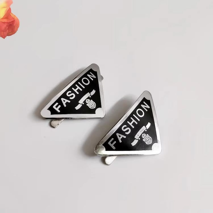 Women's Shoes with Decorative Metal Shoe Label Accessories Upper Shoe Buckle Hook-2