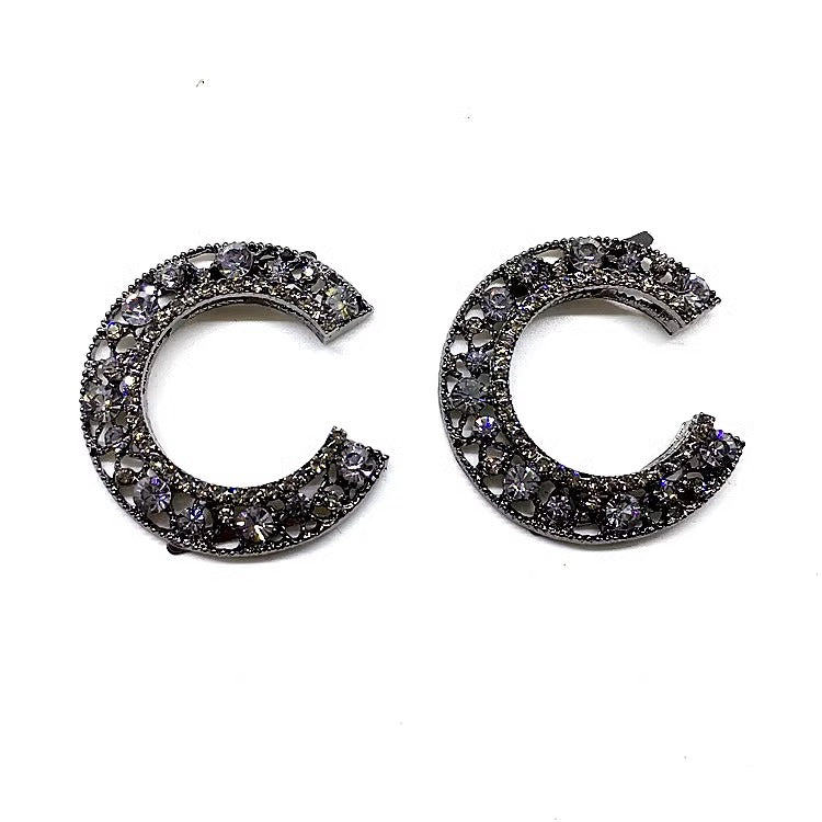 Wholesale Simple Fashion Bling Rhinestone 26 English Intitial Crystal Alphabet Letter shoes-64 buckle