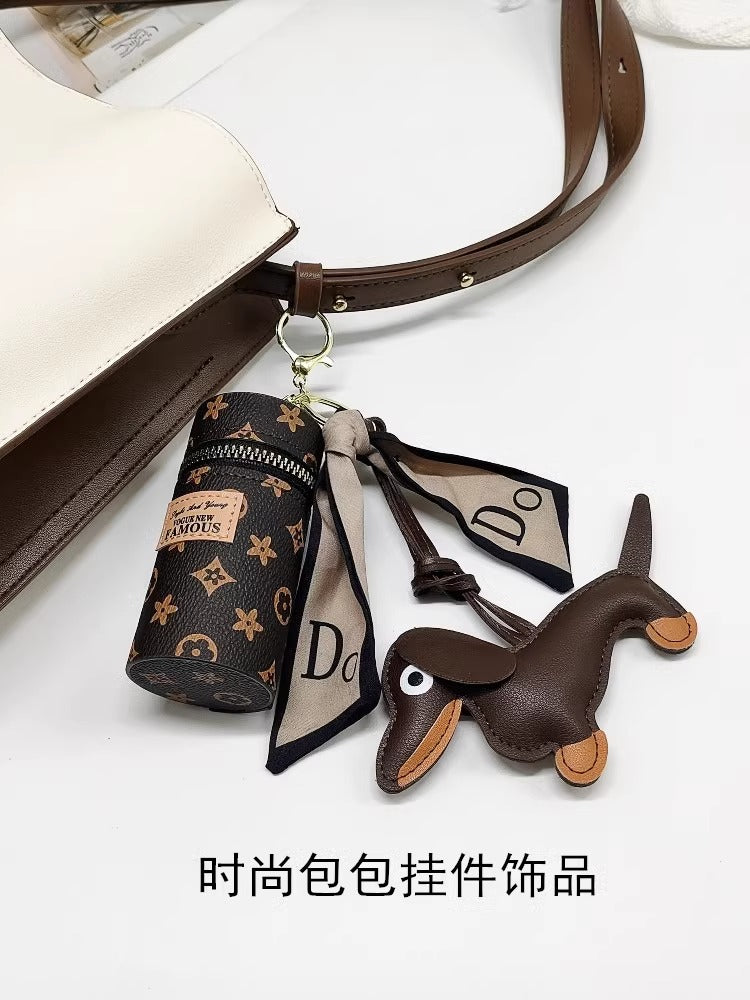 New Style Sanlio Leopard Print KT Keychain Pendant Cute Doll Gift Super Soft Kids Gift Schoolbag Pendent-60