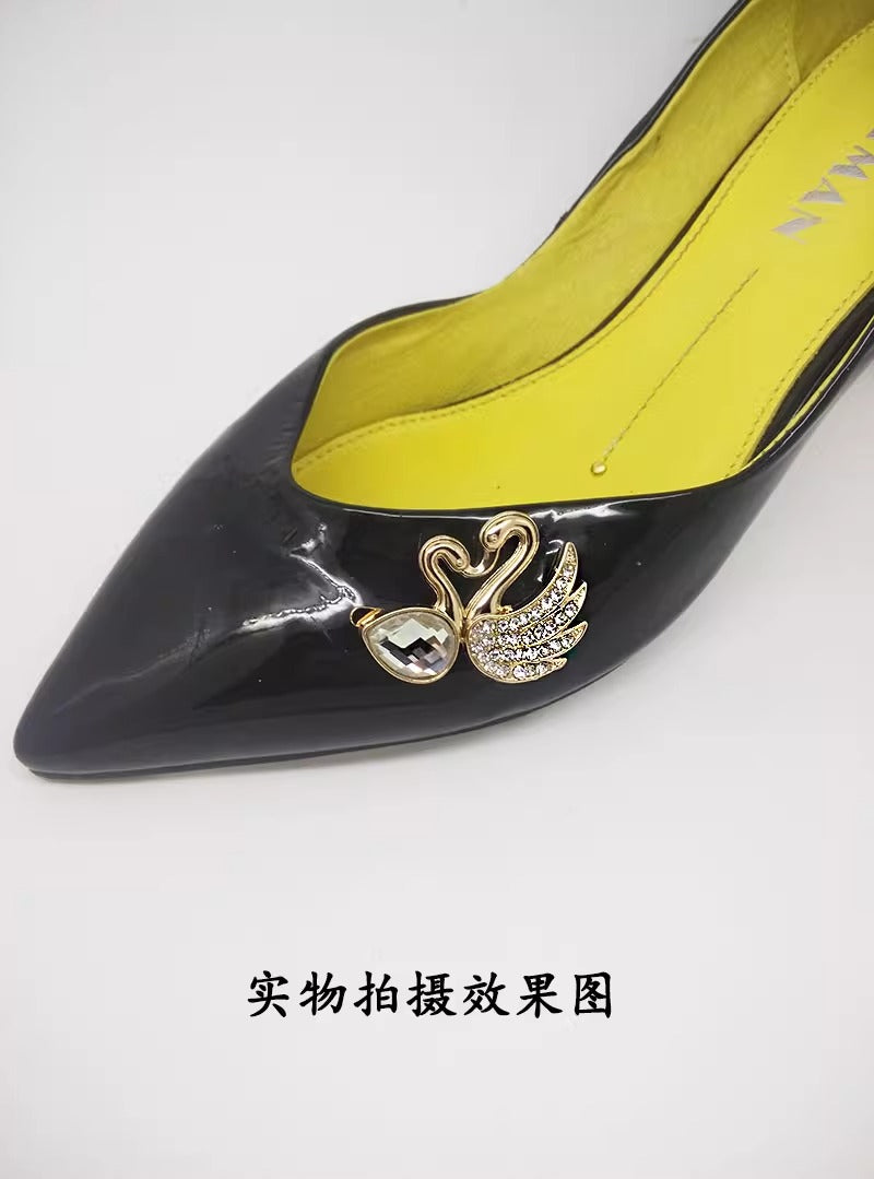 Crystal Swan Shoes Buckle for Women-67