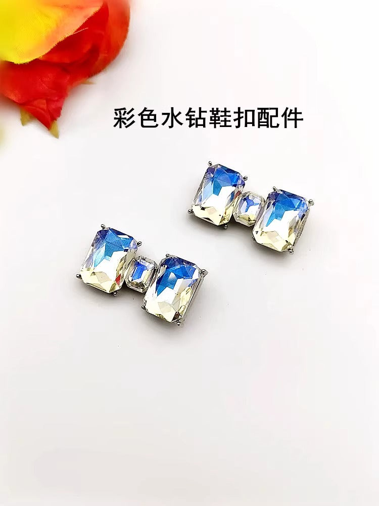 New Crystal Diamond Gem Hole Shoe Ladies Accessories Shoes Designer Charms Decorative Buckle Luxury Shoe Charms-22