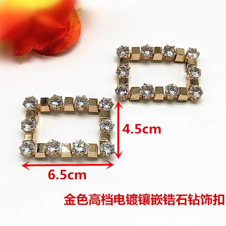 Zinc Alloy square Handbag Retro Metal Seamless Button Hardware Accessories Processing Custom Miscellaneous Buckle-71