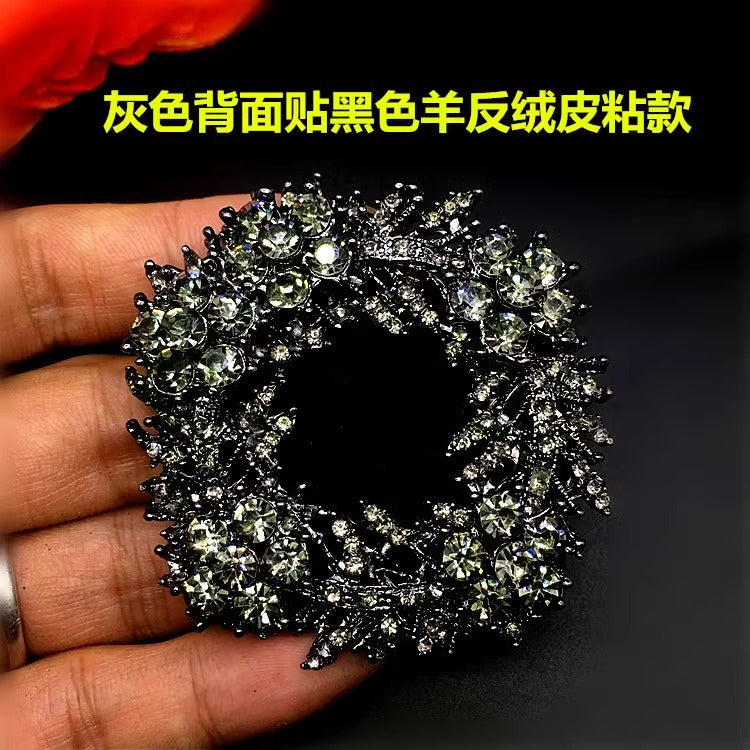 Gun Black Rhinestone Shoe Buckles Wholesale for Women Shoes Clip Embellishment Silver Decoration Accessories-79