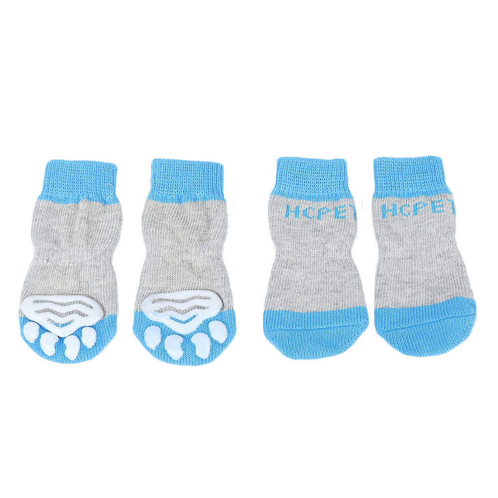 Soft Cotton Dog Sock Anti-Slip Paw Protection Pet Socks for Indoor Wear-35