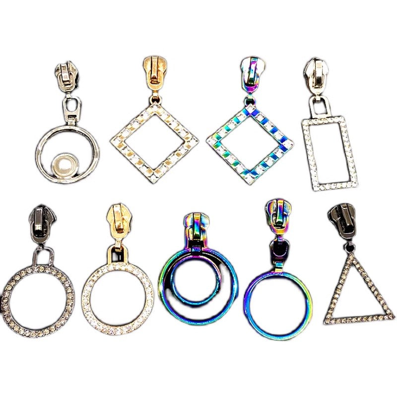 Metal Zipper Puller Zipper Sliders Alloy Zipper Slider for Fancy Handbag Custom Logo Custom Color Auto Lock Zinc Alloy-62