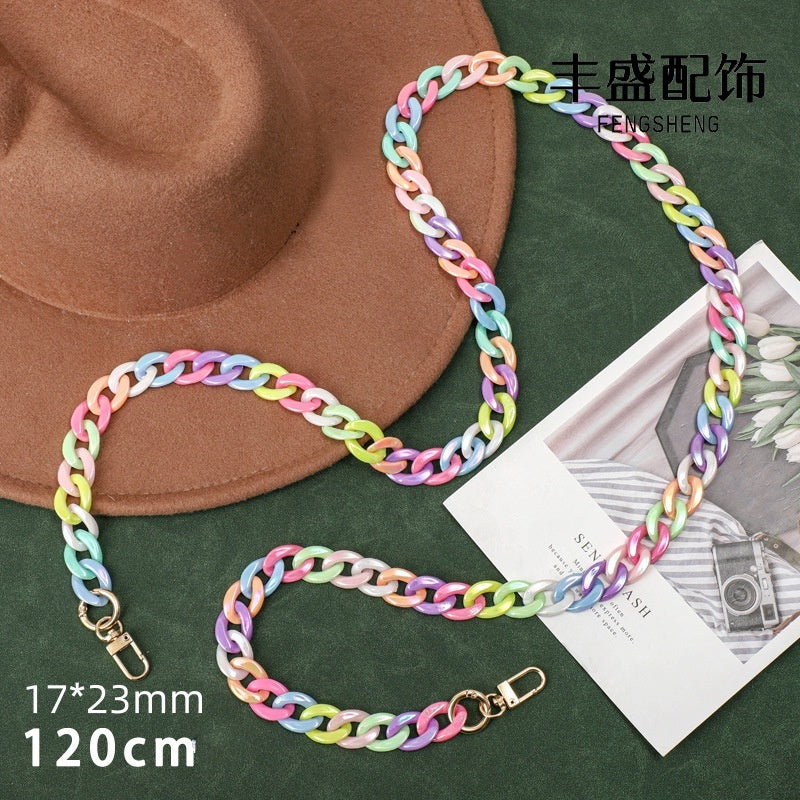 17*23mm New Acrylic Linked Chain Straps for Phone Cases Gradient Colour Chain Strap for Phone Case and Bag Acrylic Crossbody Phone Strap-6