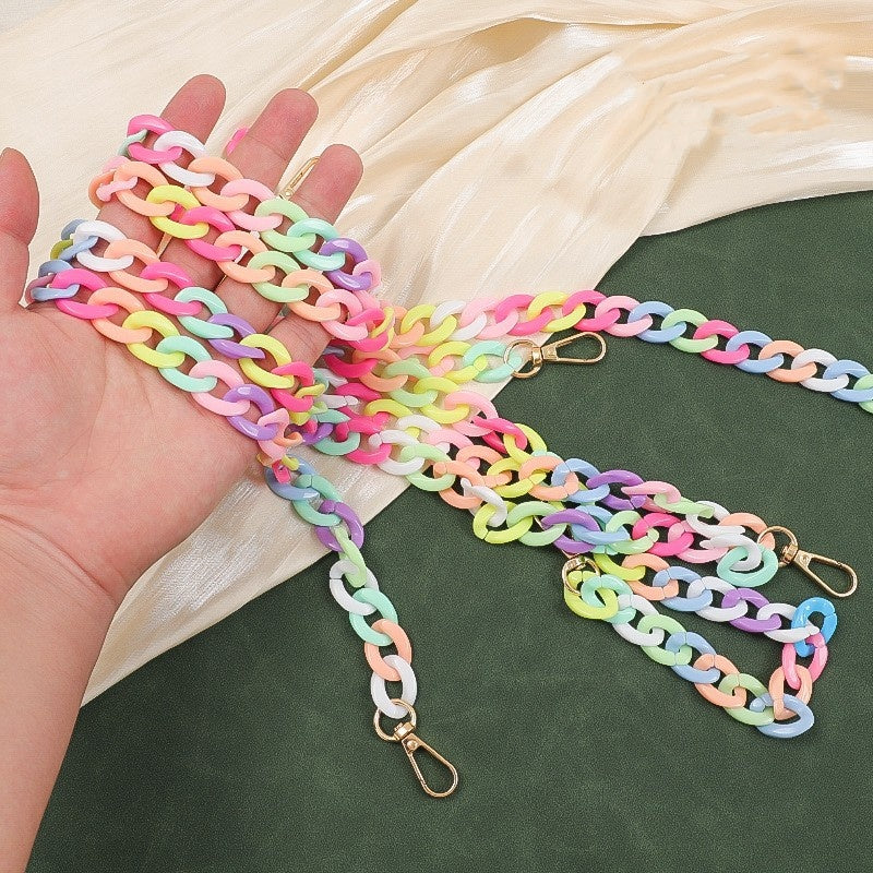 17*23mm New Acrylic Linked Chain Straps for Phone Cases Gradient Colour Chain Strap for Phone Case and Bag Acrylic Crossbody Phone Strap-6