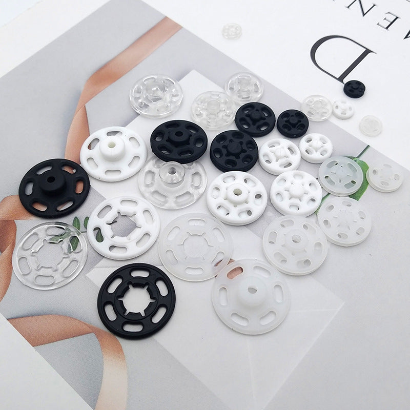 Custom Sewing Invisible Snap Buttons Two Parts Press Button Plastic Snap Button for Baby Clothing-6