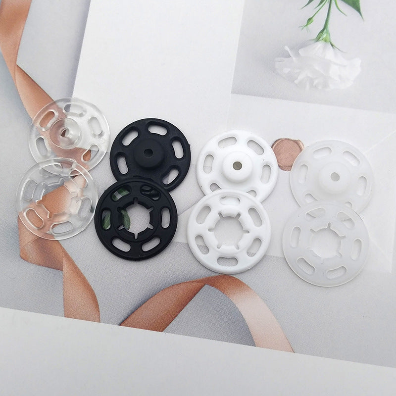 Custom Sewing Invisible Snap Buttons Two Parts Press Button Plastic Snap Button for Baby Clothing-6
