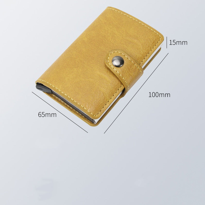 Europe popular thin Pop Up RFID Blocking man card holder smart minimarlist metal card holder