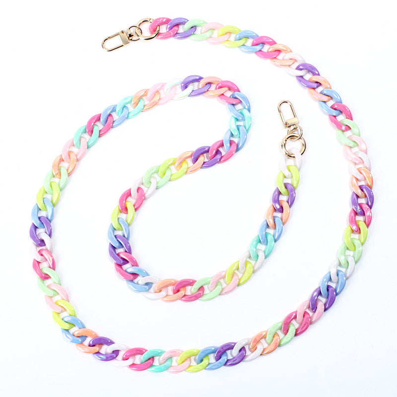 17*23mm New Acrylic Linked Chain Straps for Phone Cases Gradient Colour Chain Strap for Phone Case and Bag Acrylic Crossbody Phone Strap-6