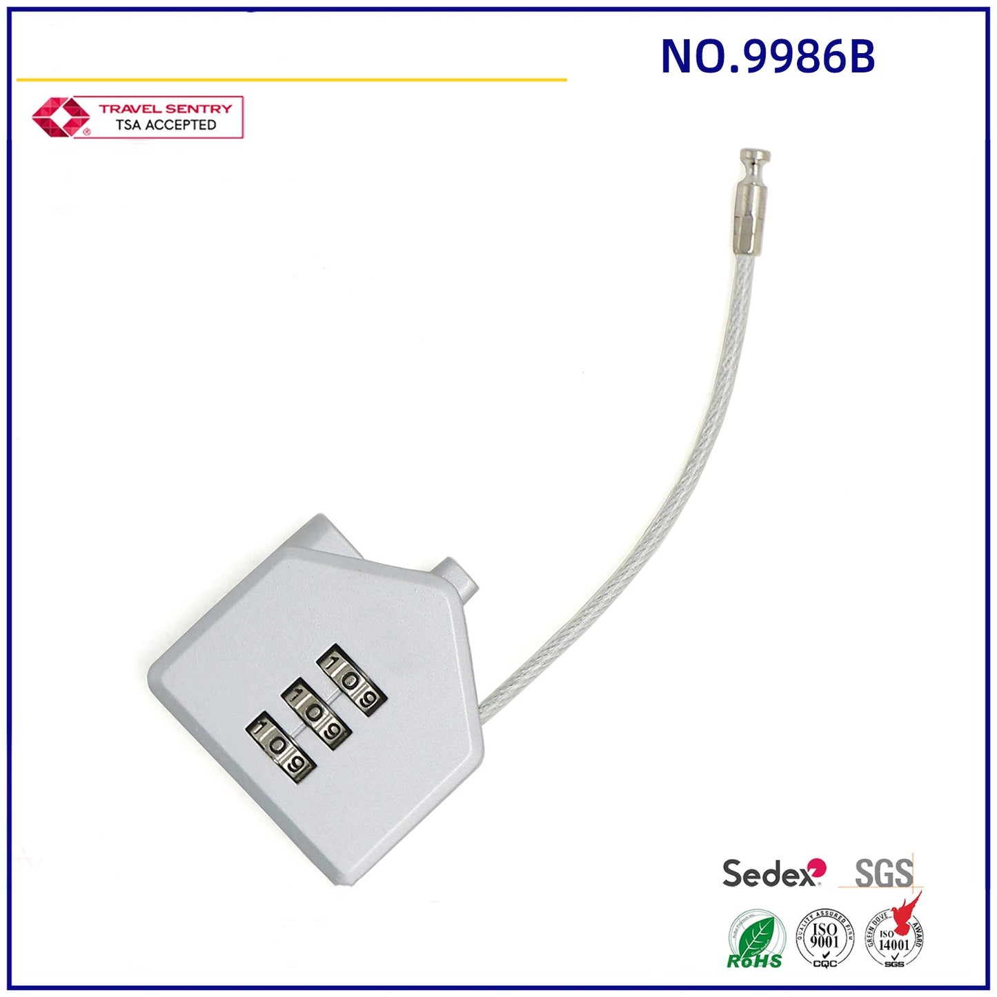 Cute 3 digit combination lock house shaped padlock with code-6