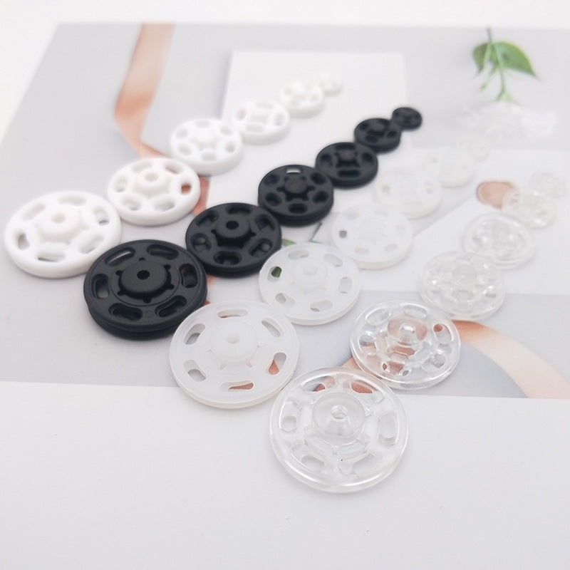 Custom Sewing Invisible Snap Buttons Two Parts Press Button Plastic Snap Button for Baby Clothing-6