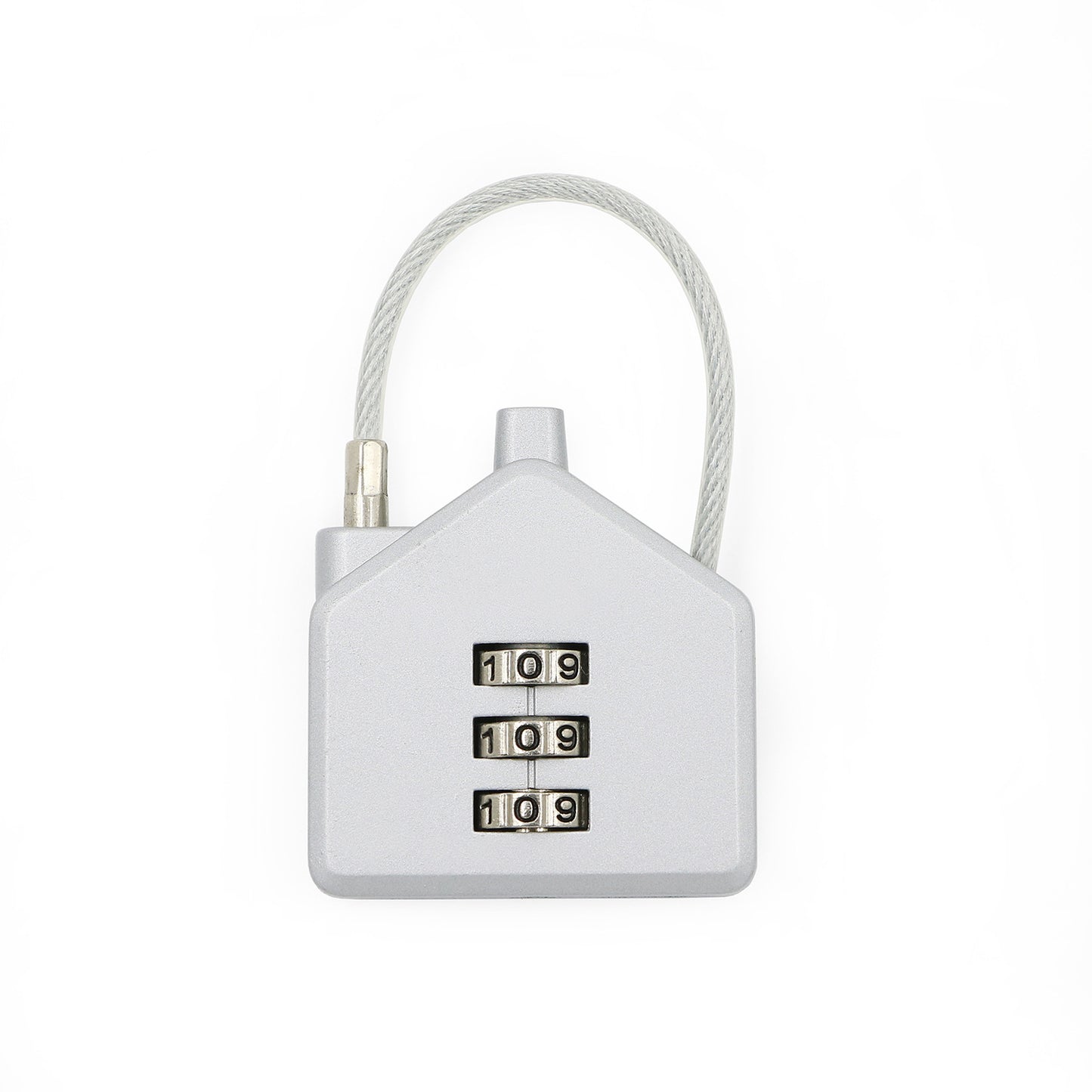 Cute 3 digit combination lock house shaped padlock with code-6