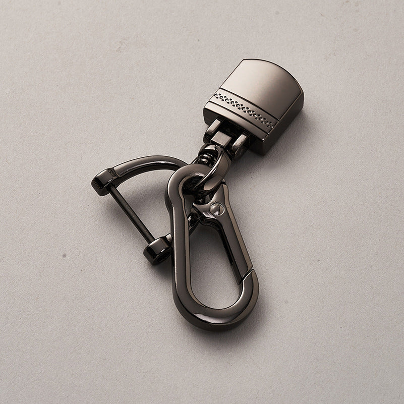 Retail New zinc alloy hook keychain car keychain custom logo metal keyring rotating hook hardware accessories-60