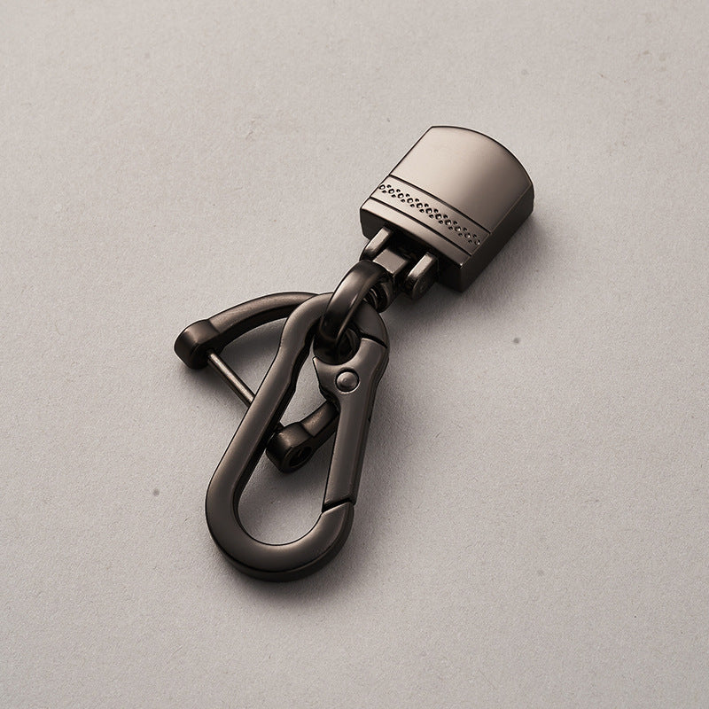 Retail New zinc alloy hook keychain car keychain custom logo metal keyring rotating hook hardware accessories-60