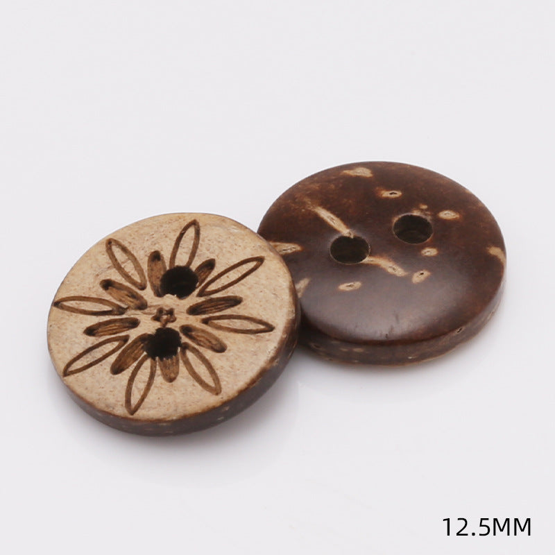 Stock Garment Accessories Sewing Coconut Button Natural Coconut Buttons-61