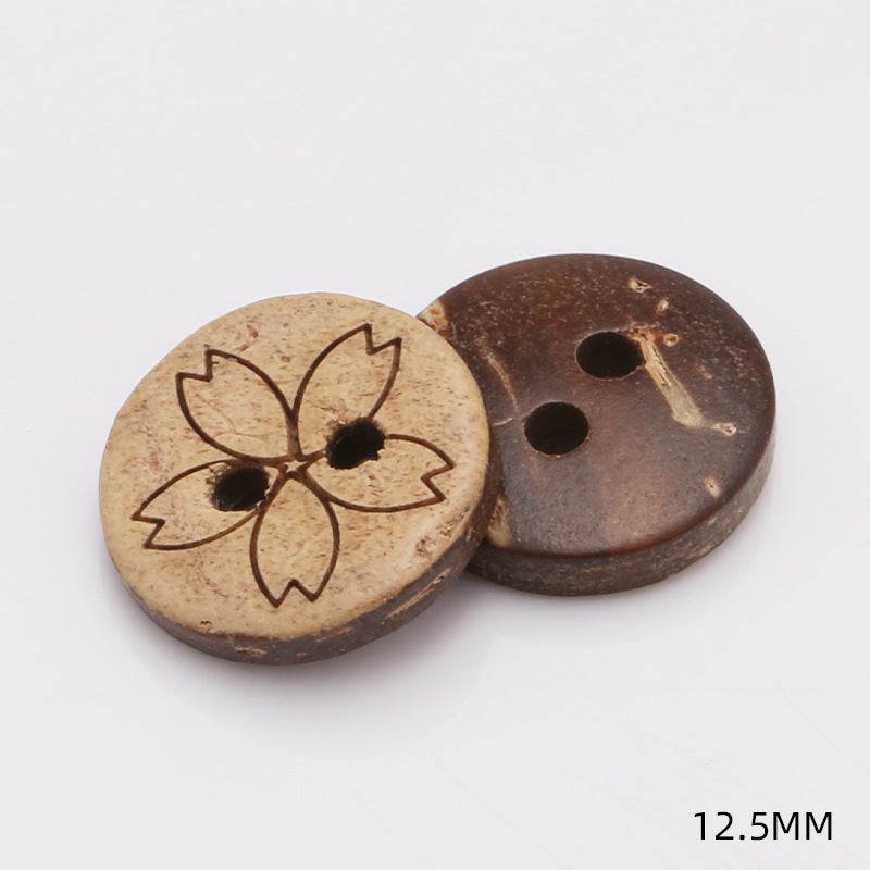 Stock Garment Accessories Sewing Coconut Button Natural Coconut Buttons-61