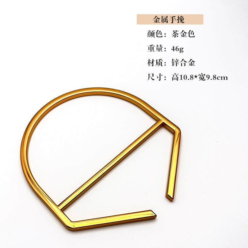 new fashion custom design high quality good material zinc alloy leather bag handle for brand lady handbag-61