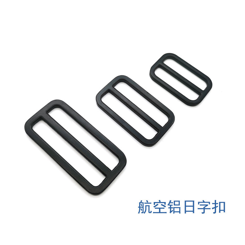 custom belt buckles manufacture 2 inch Slider Webbing Strap Buckles Aluminum Tri-glide Buttons Fasteners metal slide buckle-64