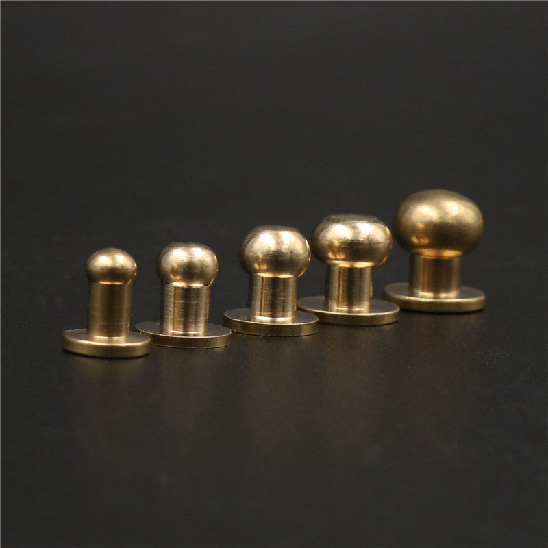 5-10MM Brass Round Head Nail Pacifier Nails Screw Rivet Handmade DIY Leather Luggage Accessories-64