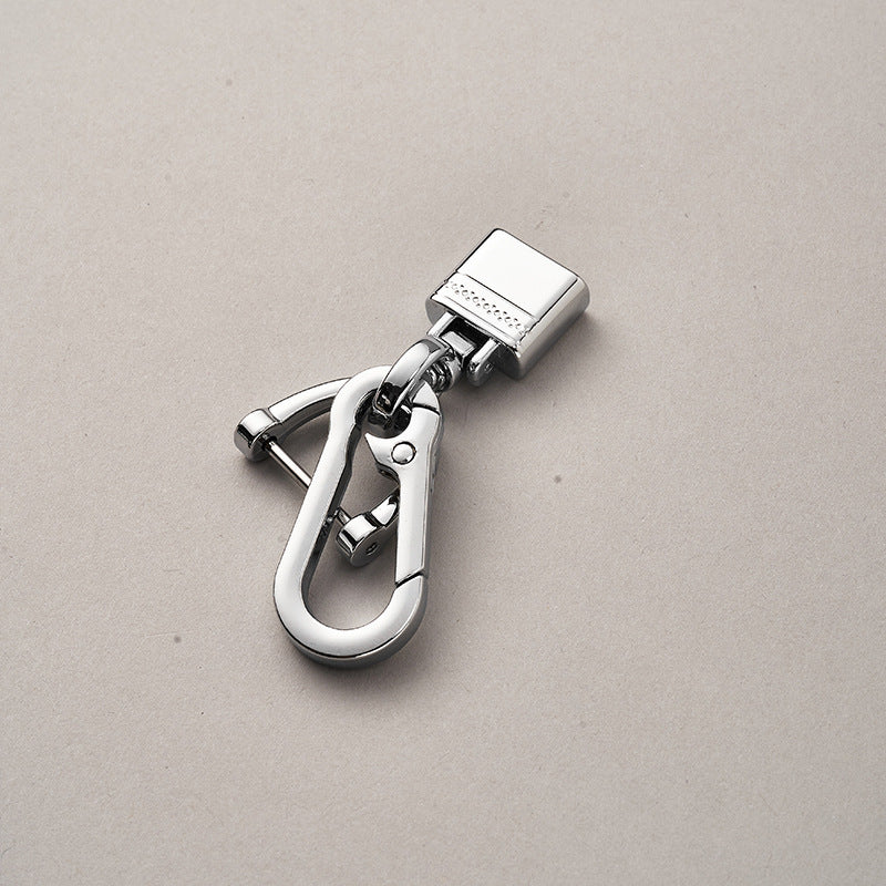 Factory wholesale zinc alloy horseshoe buckle car keychain metal accessories simple car keychain-64