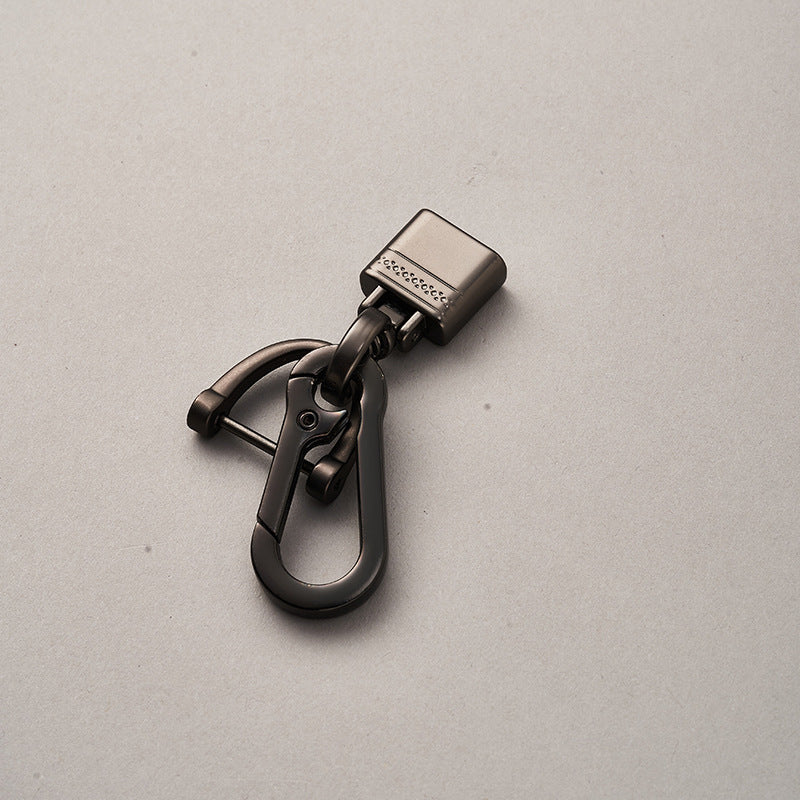 Factory wholesale zinc alloy horseshoe buckle car keychain metal accessories simple car keychain-64