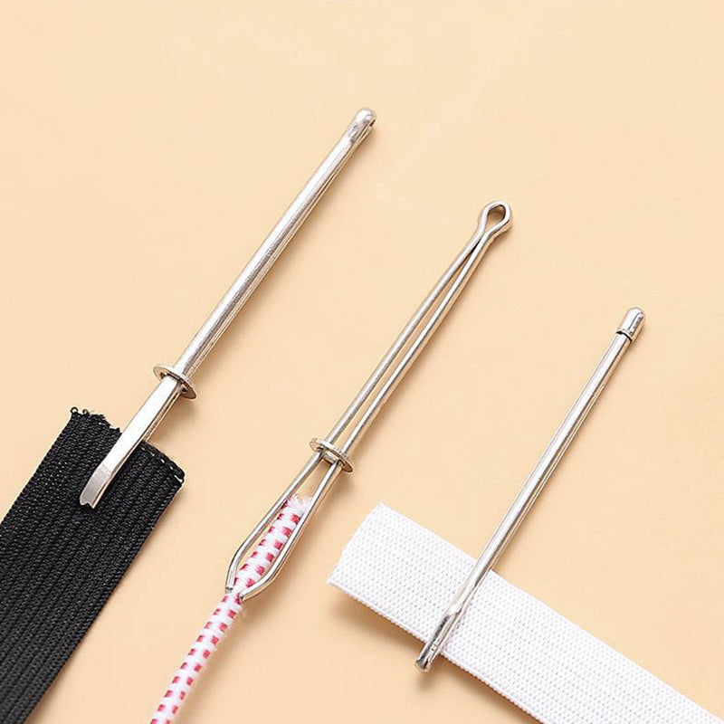Elastic Cord Rope Threader Clip Self-locking Tweezer Sewing Metal Easy Pull Needle Threader Rope Threader-65