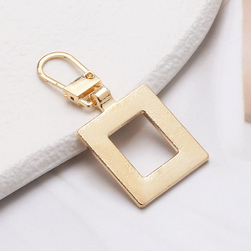 Fancy Square Shape Zipper Puller Replace Metal Zipper Puller For Shoes-68