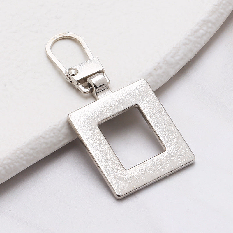 Fancy Square Shape Zipper Puller Replace Metal Zipper Puller For Shoes-68