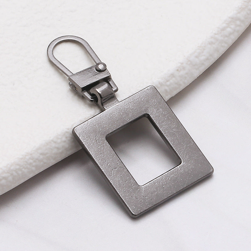 Fancy Square Shape Zipper Puller Replace Metal Zipper Puller For Shoes-68