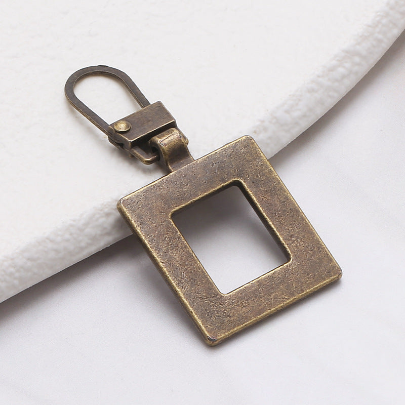 Fancy Square Shape Zipper Puller Replace Metal Zipper Puller For Shoes-68
