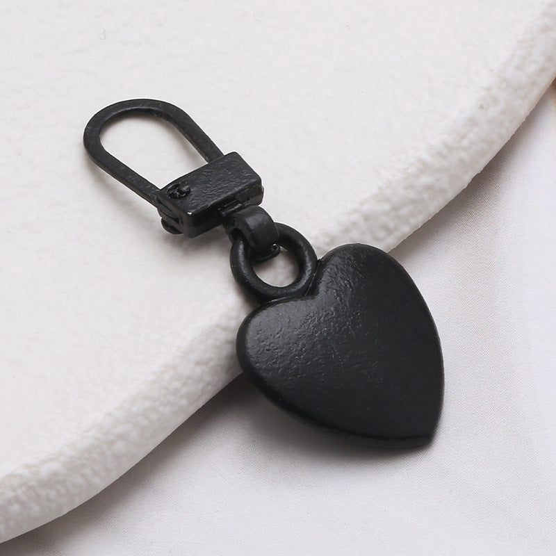 Sewing Zippers Puller Head Heart Shape Detachable Metal Zipper Slider Repair Kits for Bags Backpack Coat Zipper-68