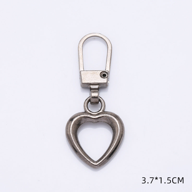 heart style different colors pulls for #5 nylon zipper-68