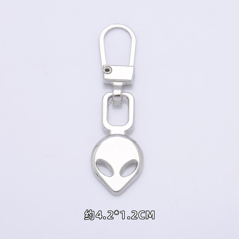 Custom Metal Zipper Puller Pendants Pull Head Good Quality Heart Shaped Accessories Detachable Clothes Zip Puller For Bags-68