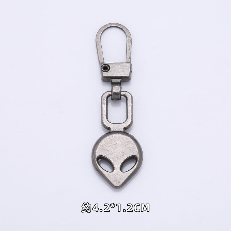Custom Metal Zipper Puller Pendants Pull Head Good Quality Heart Shaped Accessories Detachable Clothes Zip Puller For Bags-68