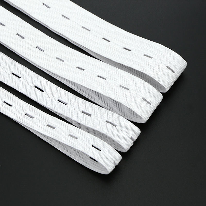 Manufacturers Wholesale Stock Button Elastic Belt White Baby Pregnant Women Belt With Holes Adjustable Buttonhole Elastic Band-69