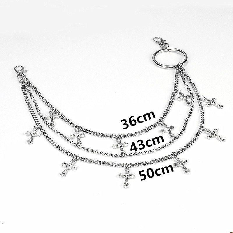 Cross Keychain Punk Trouser Wallet Chain Hip Hop Jeans Chains Pants Chain For Men Women-69