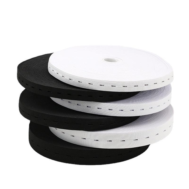 Manufacturers Wholesale Stock Button Elastic Belt White Baby Pregnant Women Belt With Holes Adjustable Buttonhole Elastic Band-69
