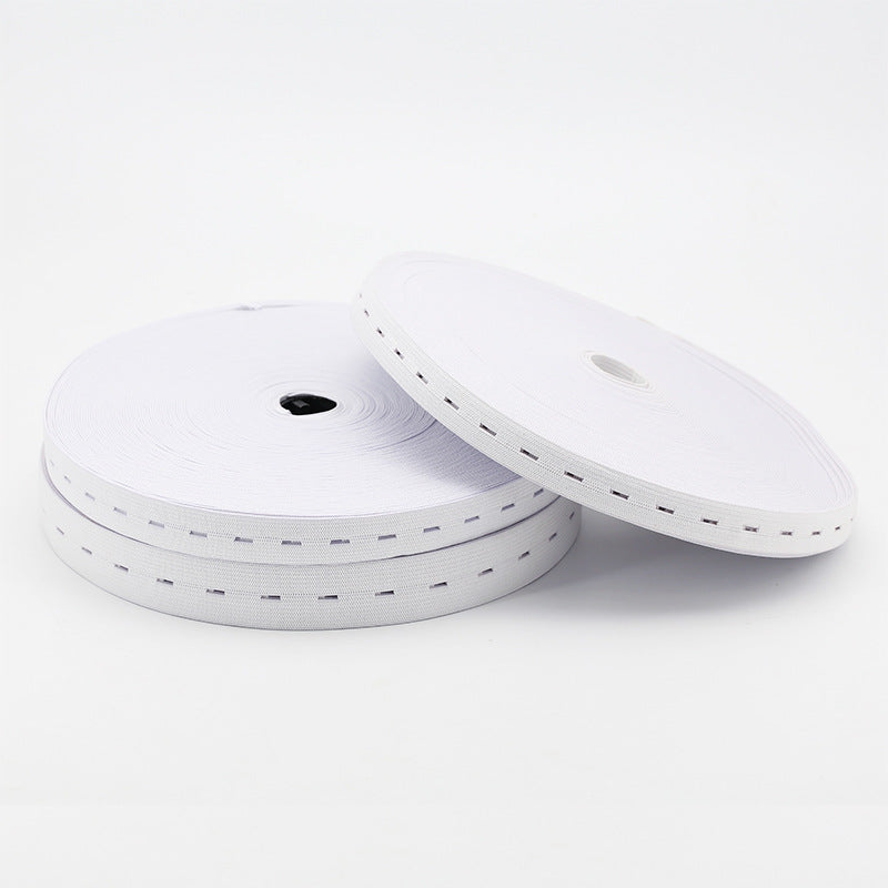 Manufacturers Wholesale Stock Button Elastic Belt White Baby Pregnant Women Belt With Holes Adjustable Buttonhole Elastic Band-69