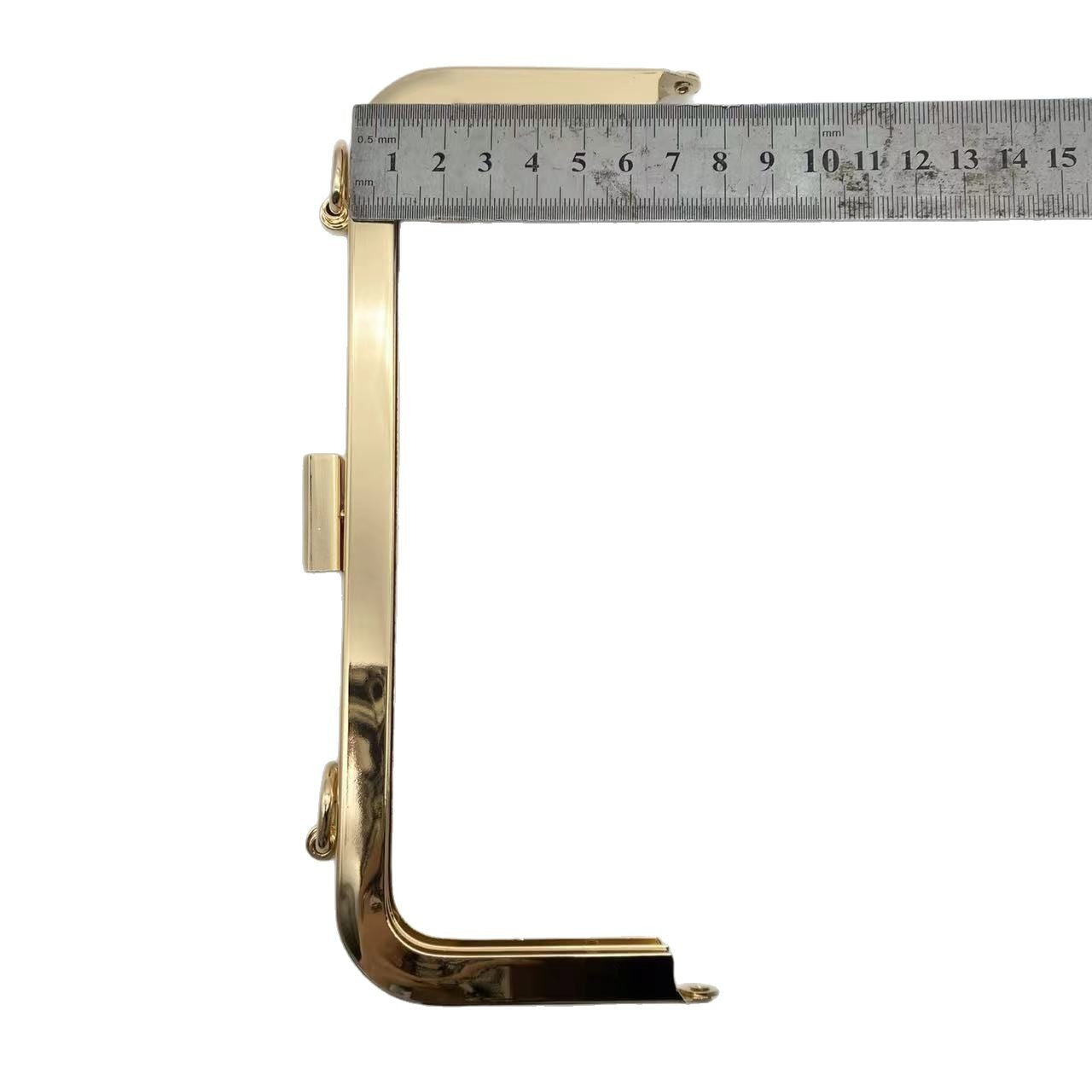 Light Gold Metal Purse Frame Women Handle Clutch Bag Accessories DIY HandBag Frame Kiss Clasp Lock Hardware-41